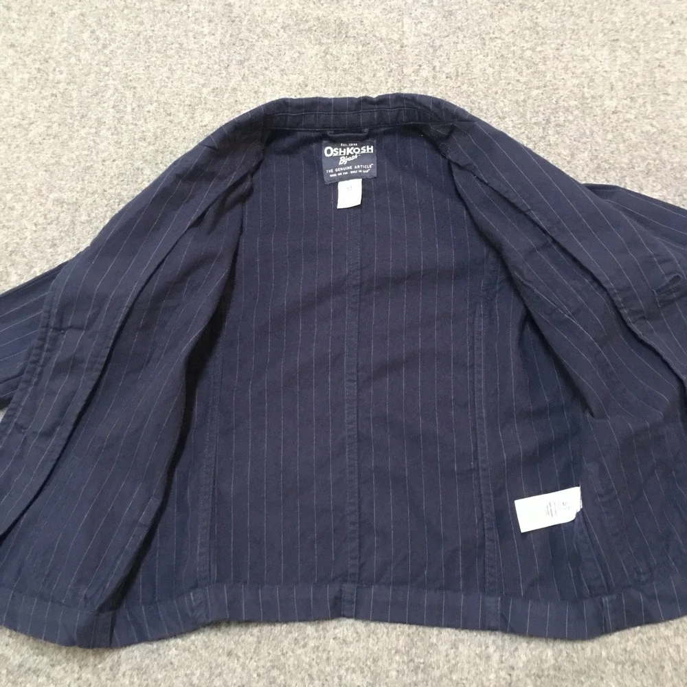 OshKosh B'gosh 2pc Pinstripe Suit Set Boys 5T Navy Blue Blazer and Pants Cotton
